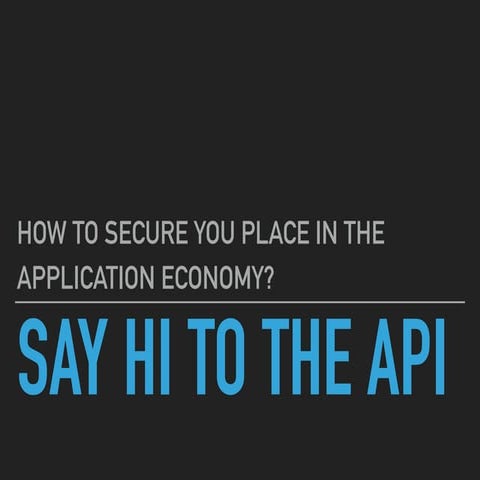 Say hi to the API
