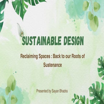 A Graphic Designing Project on "Sustainable Design"
