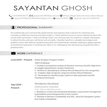 Sayantan ghosh resume