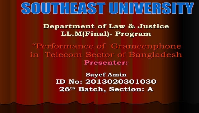 Sayef amin (telecommunication law)power point presentation