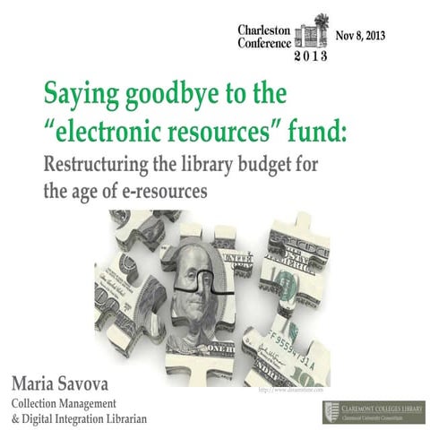 Saying goodbye to the electronic resources fund