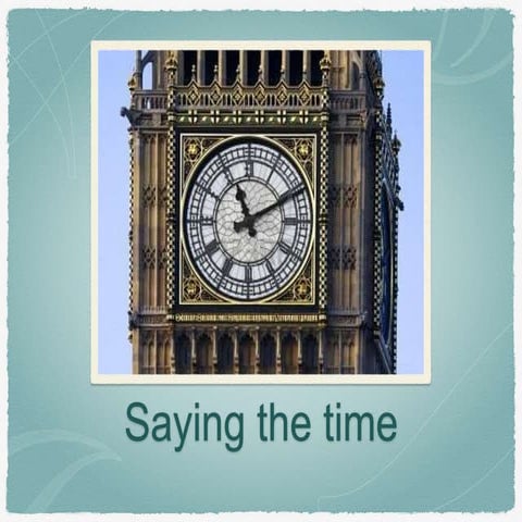 Saying the time