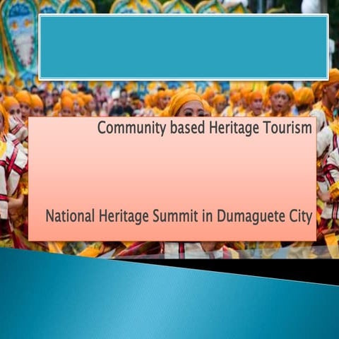 Community based Heritage TOurism