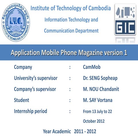 MPMAG android application slide I4 ITC