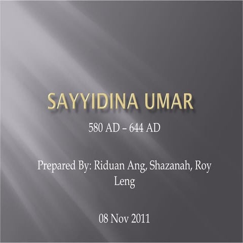 Sayyidina 'Umar ibn Khattab
