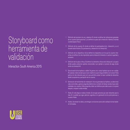 FRAMEWORK - Storyboard como herramienta de validación Interaction South America 2015