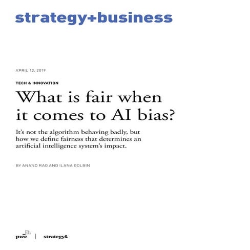What is fair when it comes to AI bias?