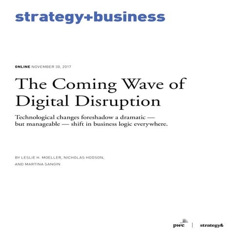 The Coming Wave of Digital Disruption