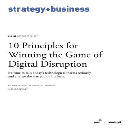 10 Principles for Winning the Game of Digital Disruption