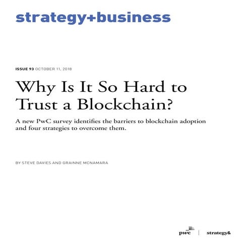 Why Is It So Hard to Trust a Blockchain?