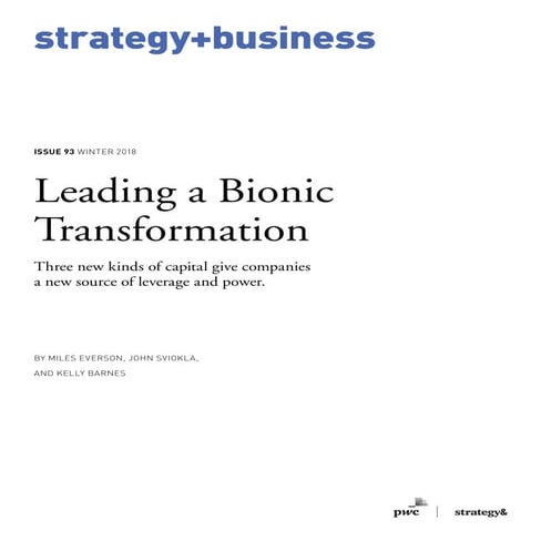 Leading a Bionic Transformation