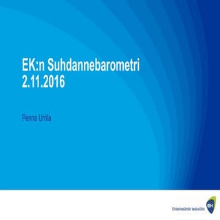 EK:n Suhdannebarometri marraskuu 2016