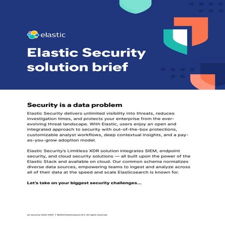 Elastic Security Solution Brief