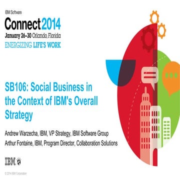 SB106 -- Social Business in the Context of IBM's Overall Strategy
