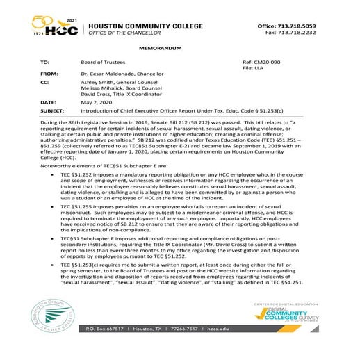 Quarter One 2019-2020: Chief Executive Officer's Report