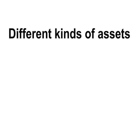 Different kinds of assets