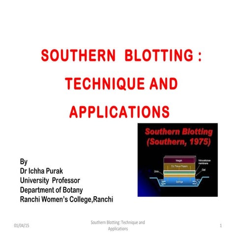 Southern Blotting (SB) 4 jan 2015 final
