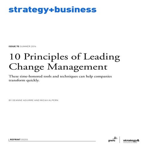 10 Principles of Leading Change Management