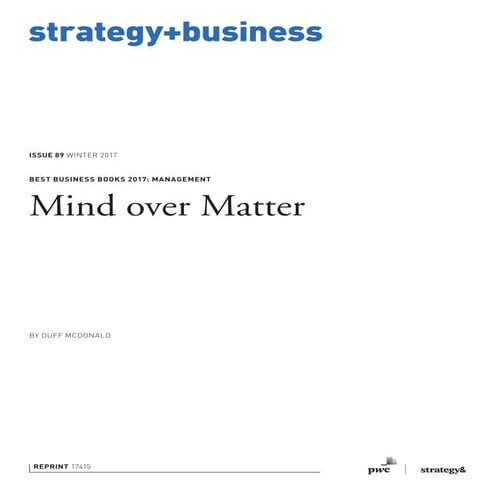 Best Business Books 2017: Management | PDF