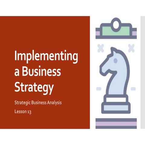 SBA - Lesson 13 - Implementing a Business Strategy.pptx