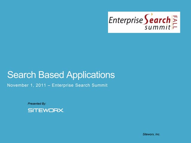 Search Based Applications