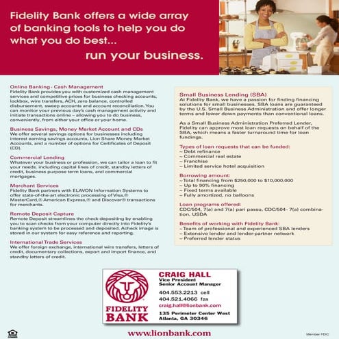 Fidelity Bank SBA Recap