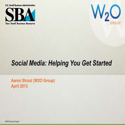 SBA Social Media Webinar (Select Slides)