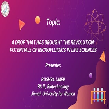 Potentials of Microfluids in Life Sciences: A Lab on a Chip