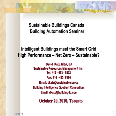 Building Automation Systems - David Katz