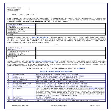 Sample mt799 proof of funds | PDF