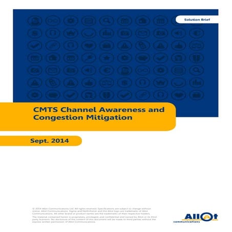 CMTS Channel Awareness and Congestion Mitigation - Optimize Network Performance