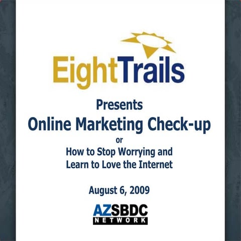 SBDC Online Marketing Checkup - PPT