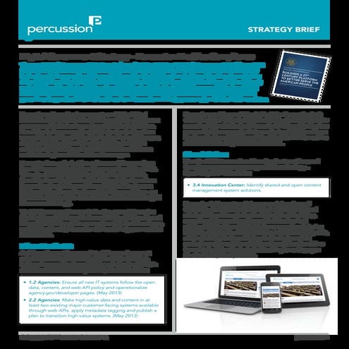 Digital Government Strategy—Percussion Enables Compliance