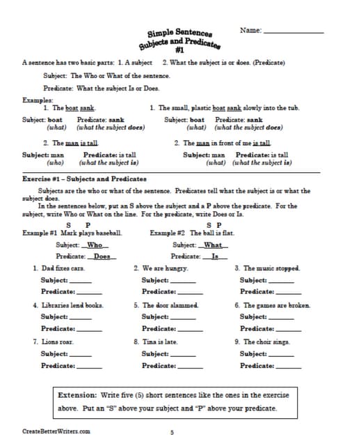 SBG Grade 6 Worksheet