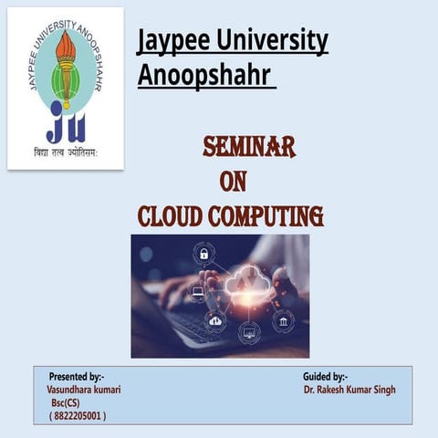 Comprehensive Seminar on Cloud Computing Models and Architecture | PPTX