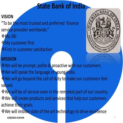 State Bank of India Vision and Mission (Ravi Kulkarni)