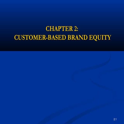 CUSTOMER BASED BRAND EQUITY