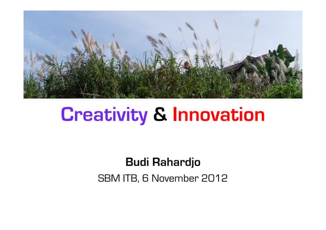 Creativity and Innovation