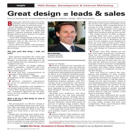 Great Web Design = Leads & Sales