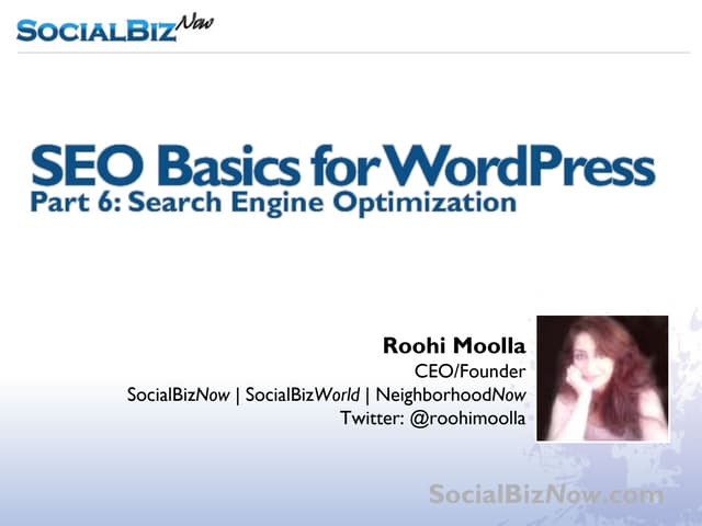 SEO Basics for WordPress