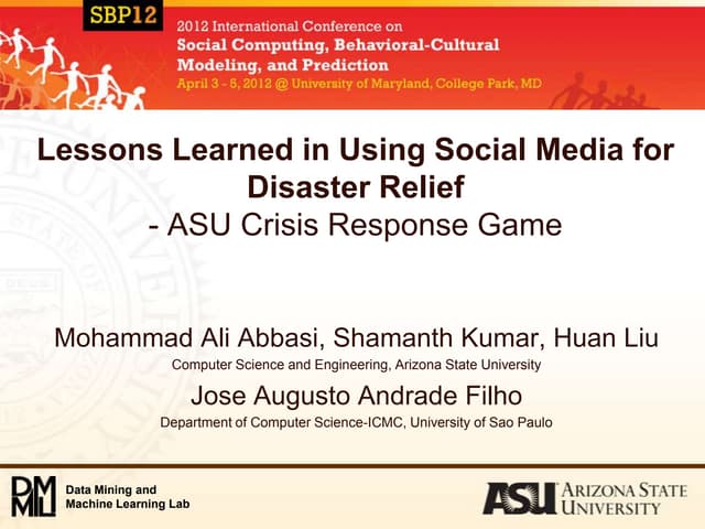 Disaster Relief Using Social Media Data