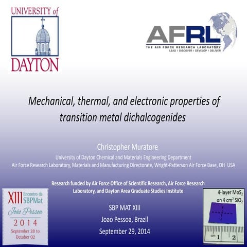 Mechanical, thermal, and electronic properties of transition metal dichalcoge...