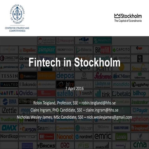 FinTech investment in Stockholm: March 2016 