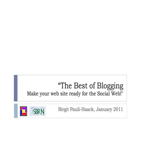 SBRN: Best Of Blogging