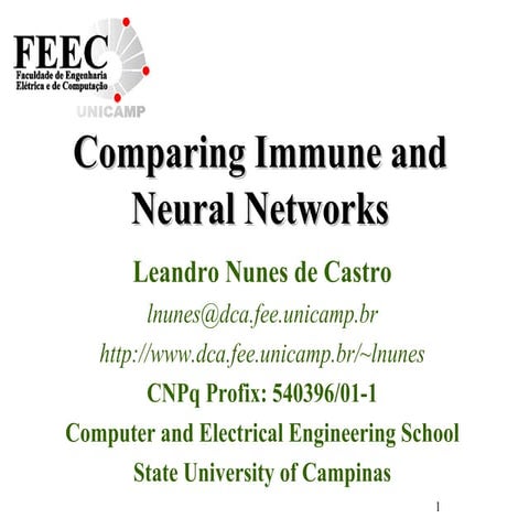 2002: Comparing Immune and Neural Networks