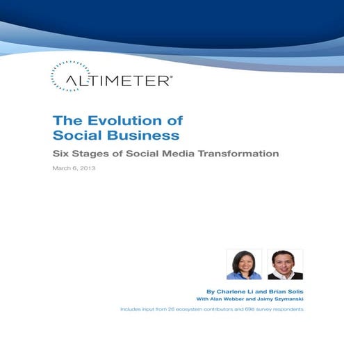 [Report] The Evolution of Social Business: Six Stages of Social Media Transfo...