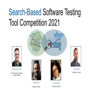 Search-Based Software Testing Tool Competition 2021 by Sebastiano ...