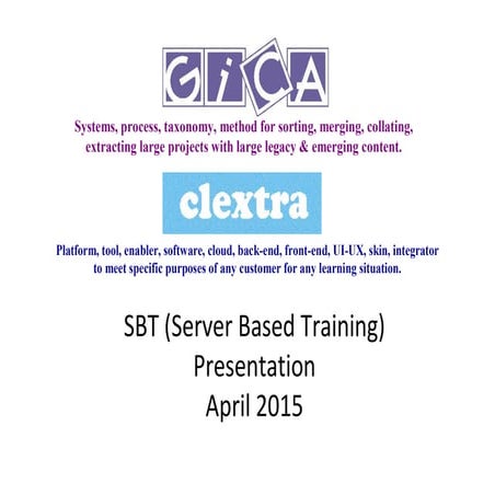 Server Based Training