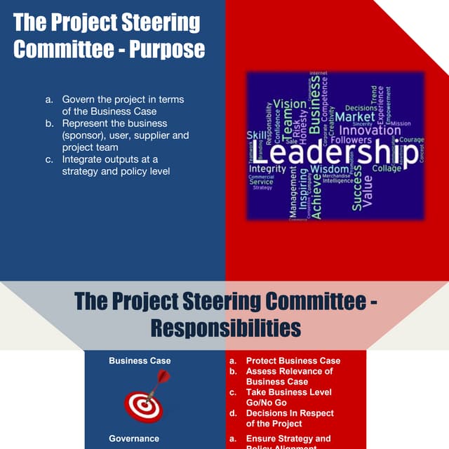 Infographic - Steering Committee Purpose, Role, Requirements, Metrics