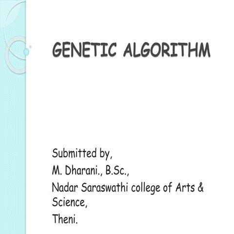 GENETIC ALGORITHM